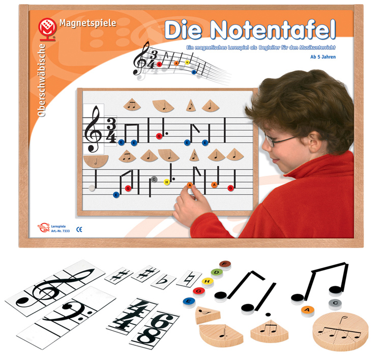 Die Notentafel, magnetisches Material für den Musikunterricht kaufen, Oberschwäbische Magnetspiele
