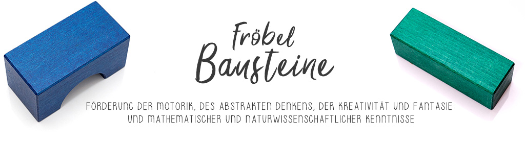 Fröbelbausteine farbig & einzeln Banner
