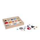 Wortsymbole aus Papier im Holzkasten, ab 6 Jahre