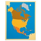 Montessori Puzzlekarte Nordamerika