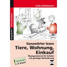 Ganzwrter lesen: Tiere, Wohnung, Einkauf