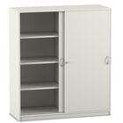 Flexeo  Schiebetrenschrank, Mittelwand, Dekor wei mit 8 Fchern, HxBxT 143,9 x 126,4 x 48 cm