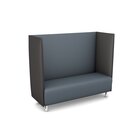 Akustiko Berlin B1 CME (schwer entflammbar), Schallschutzsofa Anthrazit, Farbe Sitzflche Titan 033135