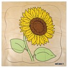 Lagenpuzzle Sonnenblume, Holzpuzzler mit 4 Lagen, ab 4 Jahre (solange der Vorrat reicht!)