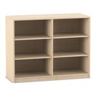 Flexeo� Regal, Ahorn honig, 2 Reihen, 6 F�cher, HxBxT: 99,1 x 126,4 x 38 cm