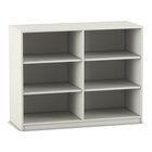 Flexeo Regal weiss, 2 Reihen, 6 Fcher, HxBxT: 99,1 x 126,4 x 38 cm