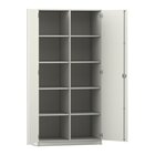 Flexeo Schrank, 10 Fcher, Mittelwand, 2 Tren, HxBxT: 190 x 94,4 x 50 cm