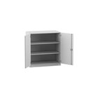 Flexeo Unterschrank, Dekor wei, 3 Fcher, HxBxT: 99,1x94,4x40 cm, Bogengriff mit Schloss