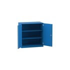 Flexeo Unterschrank, Dekor blau, 3 Fcher, HxBxT: 99,1 x 94,4 x 50cm, Schloss