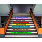 Treppen-XXL Sticker, Indoor, Verhaltensregeln, 120 x 10 cm