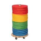 Mobiler Kissenwagen mit 32 runden Donut-Sitzkissen  35 cm
