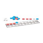 Schler-Rechenleiste mit 22 Wendeplttchen rot/blau aus RE-Plastic