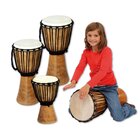 Djembe Mahagoni, gelt 30 cm hoch, Percussioninstrument, ab 3 Jahre