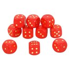 20 Augenwrfeln aus Holz 18 mm, rot