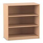 Flexeo Regal, Buche hell, BxHxT 94x99x48 cm, 2 Fachbden, Sockel