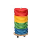 Mobiler Kissenwagen mit 32 runden Donut-Sitzkissen  35 cm