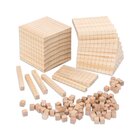 Zehnersystemsatz aus Holz: 100 Einer, 10 Zehner, 10 Hunderter, 1 Tausender, 6-10 Jahre