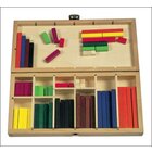 Cuisenaire-Stbe farbig, 100 Stck im Holzkasten