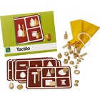 Tactilo, Tastspiel mit 25 Holzfiguren, 5 Legekarten, ab 4 Jahre
