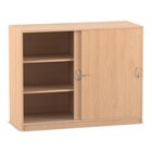 Flexeo Schiebetrenschrank, Buche hell, 6 Fcher, , HxBxT 99,1 x 126,4 x 38 cm