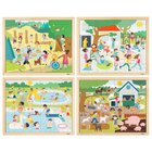 Kooperations-Puzzles - Set mit 4 Puzzles fr das Puzzeln zu zweit, 3-6 Jahre