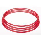 Gymnastik-Reifen, Flachreifen 76 cm rot (4 Stck)