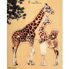 Holz-Puzzle realistisch Giraffe, Mutter mit Jungtier, ab 2 Jahre