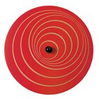 Wandkreisel Welle mit Wandhalterung, blau und rot, 63 cm ,