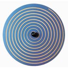 Wandkreisel Spirale mit Wandhalterung, blau und rot, 63 cm 