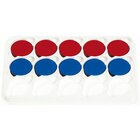 100 Wendepltchen rot/blau, magnetisch, 5cm, ab 5 Jahre