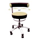 Sanus Gesundheitsstuhl  36-43 cm, Kunstleder beige/schwarz, mit Rollstopp