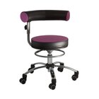 Sanus Gesundheitsstuhl 36-43 cm mit hhenverstellbarer Lehne, Kunstleder lila/schwarz, mit Rollstopp
