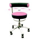 Sanus Gesundheitsstuhl  36-43 cm mit hhenverstellbarer Lehne, Stoff pink/schwarz, mit Rollstopp