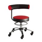 Sanus Gesundheitsstuhl 36-43 cm, Stoff rot/schwarz, mit Rollstopp