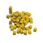 100 gelbe Einerwürfel aus RE-Plastic° im Polybeutel