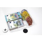 Rechengeld Euro, magnetisch, aus MAG-Pap in Kunststoffbox