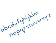 Bewegliches Alphabet, klein, Druckschrift blau, ab 6 Jahre
