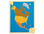 Montessori Puzzlekarte Nordamerika