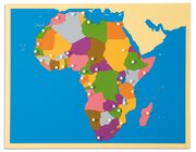Montessori Puzzlekarte Afrika, ab 5 Jahre