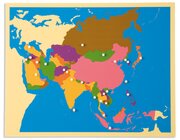 Montessori Puzzlekarte Asien, ab 5 Jahre
