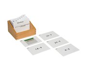 Kasten mit Aufgabenkarten für das kleine Divisionsbrett