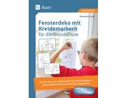 Fensterdeko mit Kreidemarkern fr die Grundschule