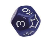 10 Ziffernwrfel aus Kunststoff von 0-10, blau
