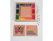 Mini-Kugelspiel-Set gro, 1250 Holzkugeln, 5 Legetablets und Zubehr, ab 3 Jahre