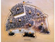 Holz-Puzzle Igel mit groen Griffen, ab 2 Jahre