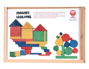 Magnet-Legespiel im Holzkasten, 44 Teile
