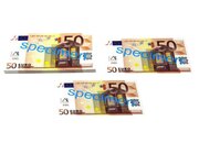 Geld 100 St�ck Euro-Scheine Spielgeld zu 50 Euro