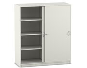 Flexeo  Schiebetrenschrank, Mittelwand, Dekor wei mit 8 Fchern, HxBxT 143,9 x 126,4 x 48 cm