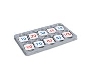 100 Zahlen-K�rtchen, 5 x 5 cm, im Sortierkasten