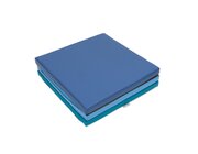 Faltmatte, 3-teilig, Kunstleder, Gre: 120 x 60 x 3 cm, trkis-dunkelblau-hellblau
